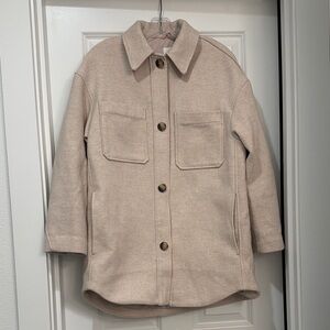 H&M Beige Button-Up Shaket Coat size S
